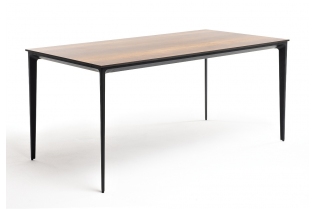 MR1002051 обеденный стол из HPL 160х80см, цвет «дуб«, каркас черный